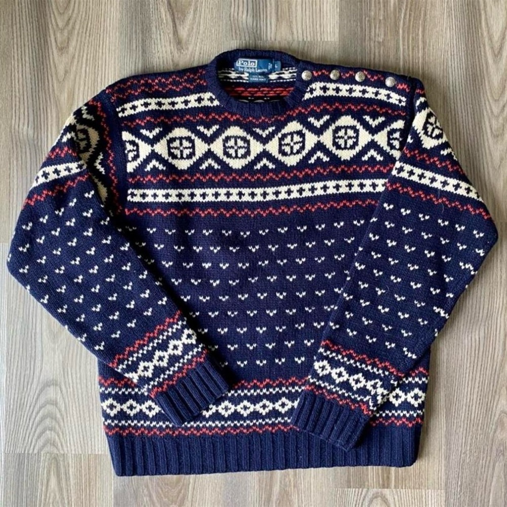 Vintage Polo Ralph Lauren Hand Knit Wool Sweater